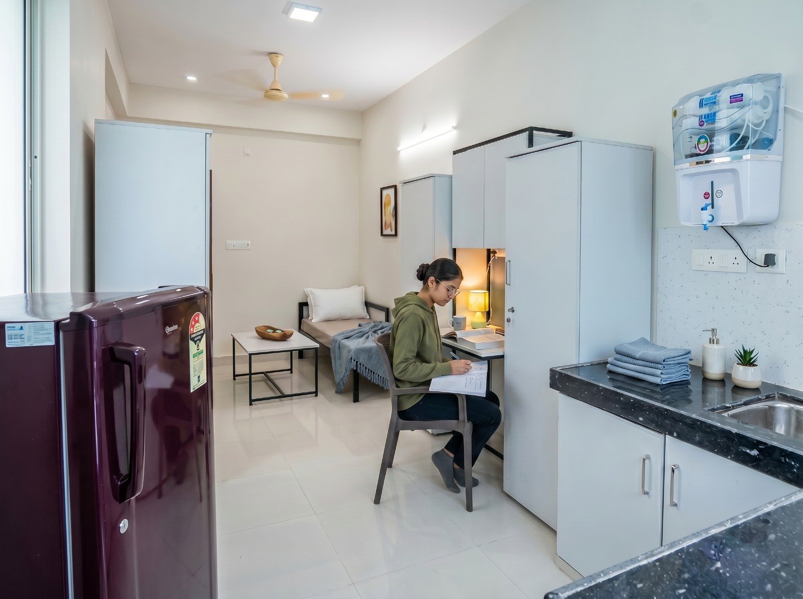 Furnished studio interior