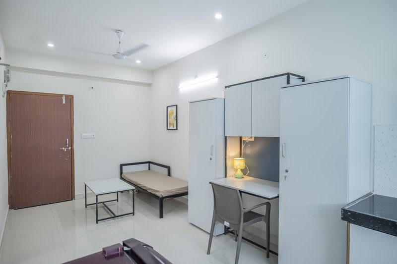 Studio kitchen and living